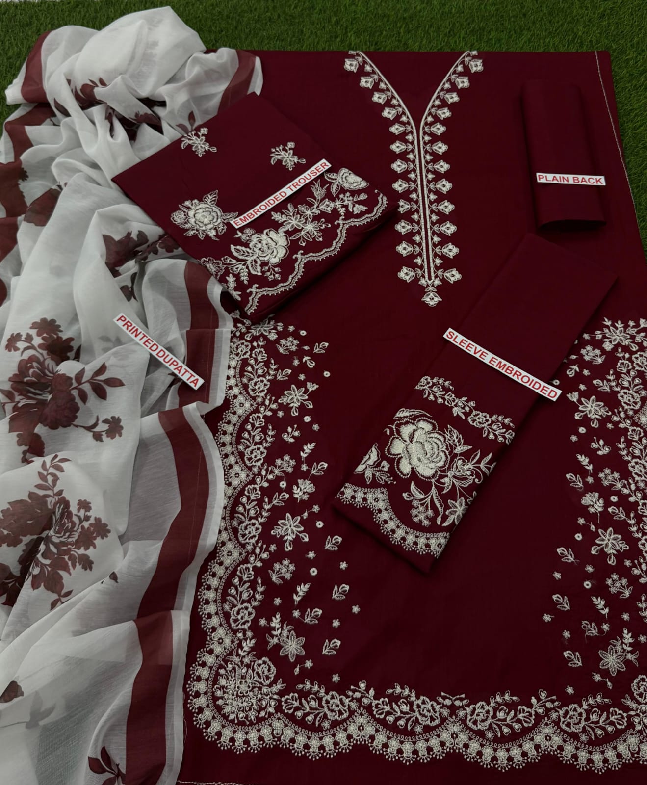 Zara shajahan embroidery 3pc