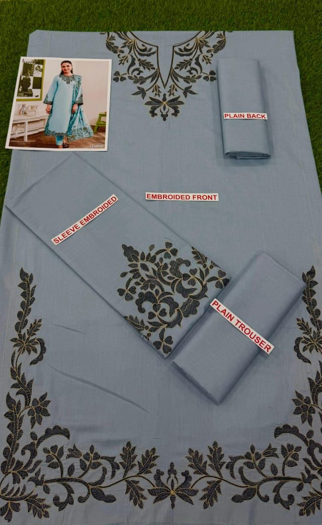 Sapphire embroidery lawn 2pc