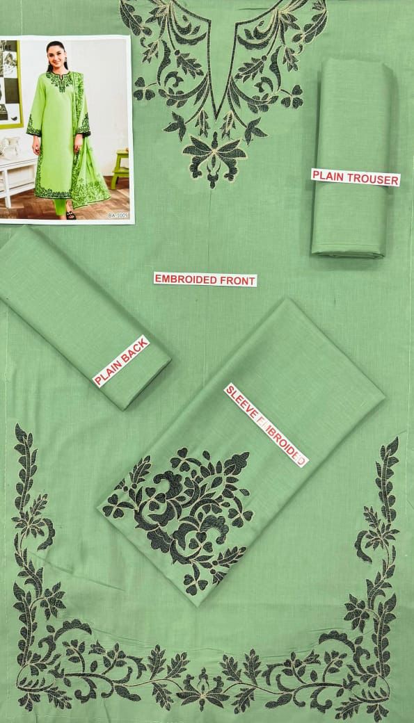 Sapphire embroidery lawn 2pc