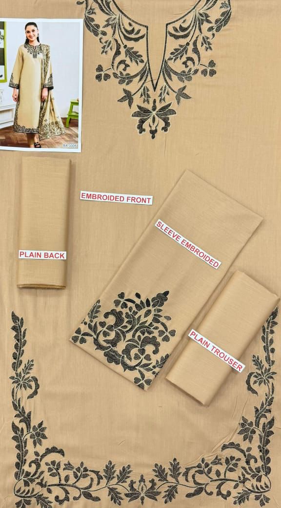 Sapphire embroidery lawn 2pc