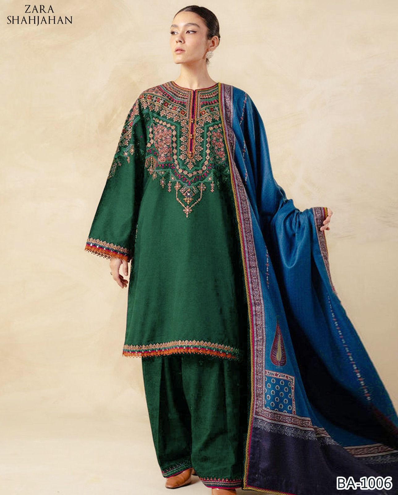 Zara shajaha embroidery 2pc lawn