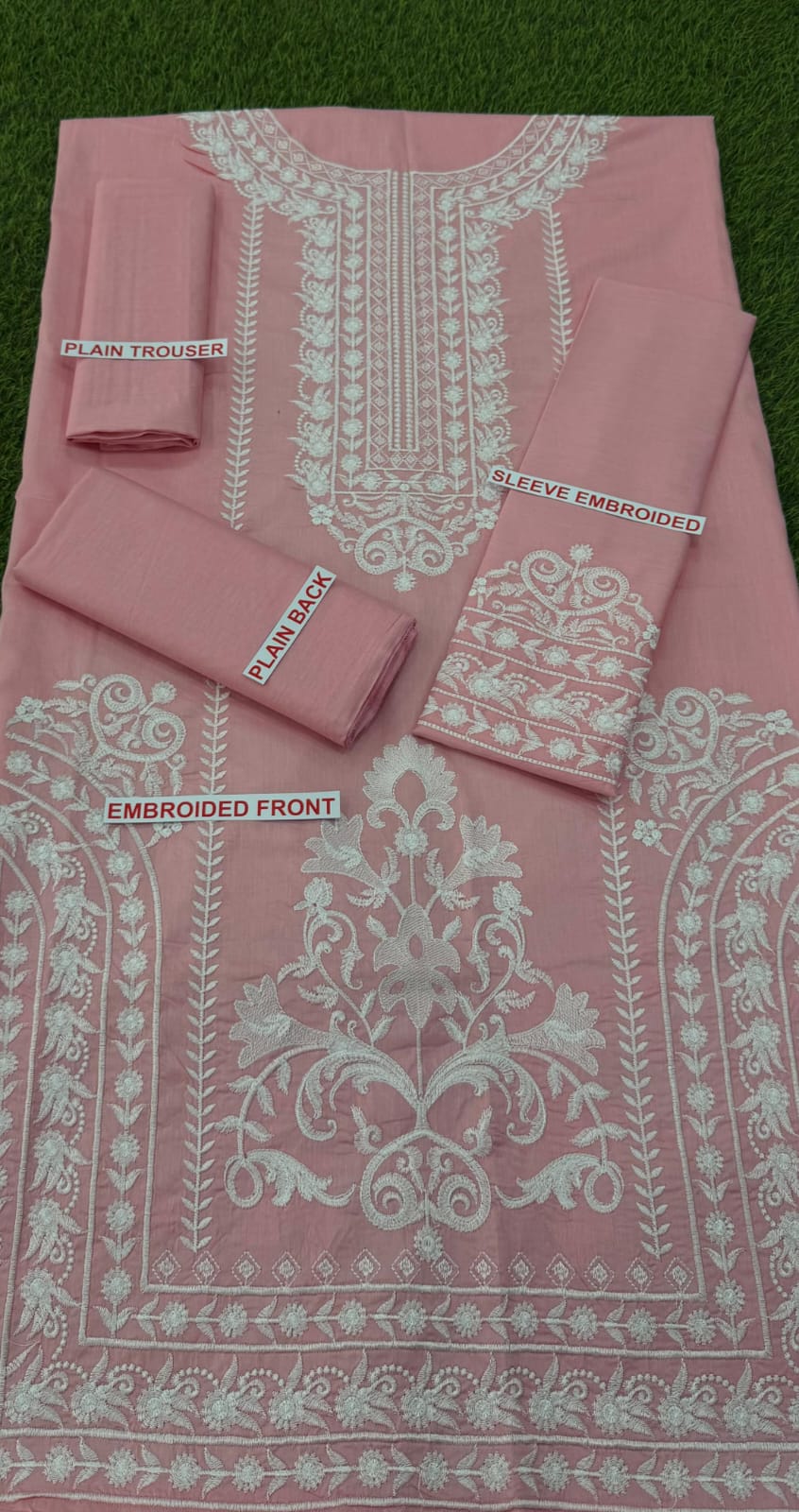Azure embroidery lawn 2pc