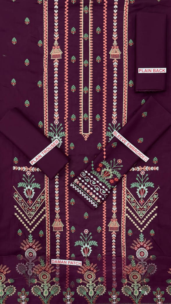 Azure embroidery 2pc lawn