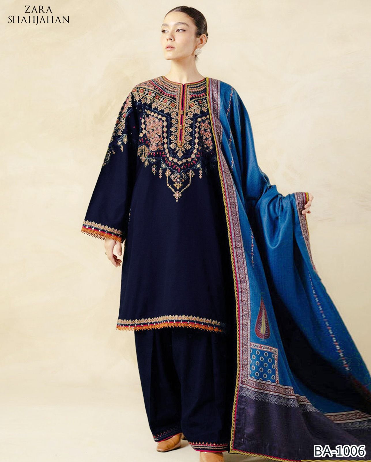 Zara shajaha embroidery 2pc lawn