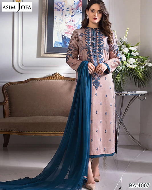 Asim jofa embroidery lawn 3pc