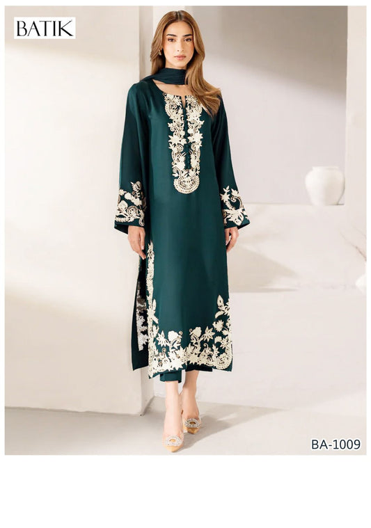 Batik embroidery lawn 2pc