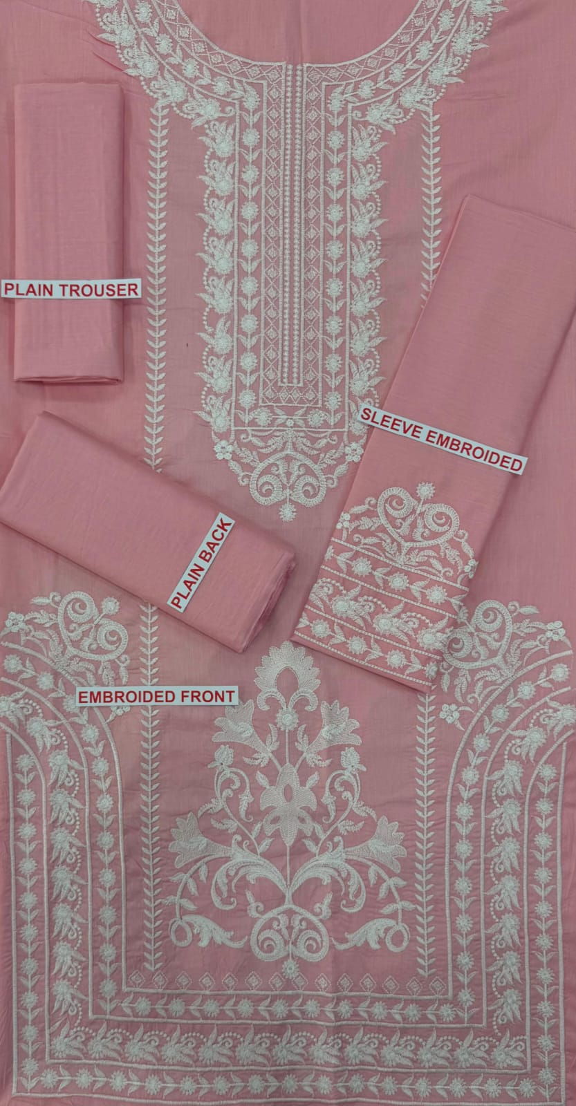 Azure embroidery lawn 2pc