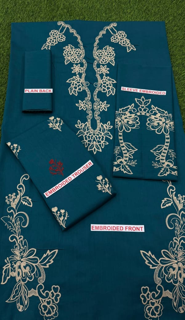 Baroque embroidery lawn 2pc