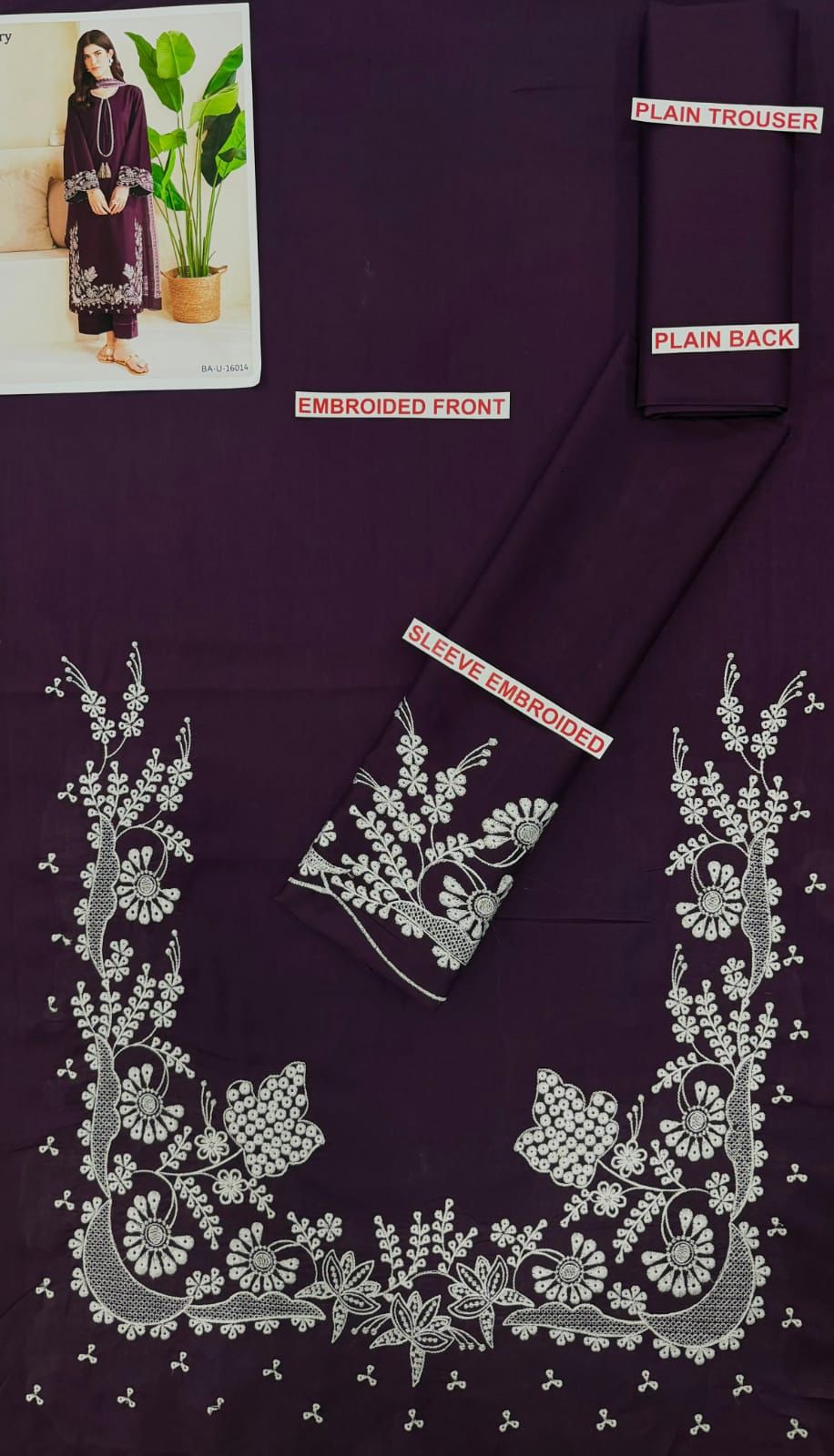 Zellbury embroidery lawn 2pc