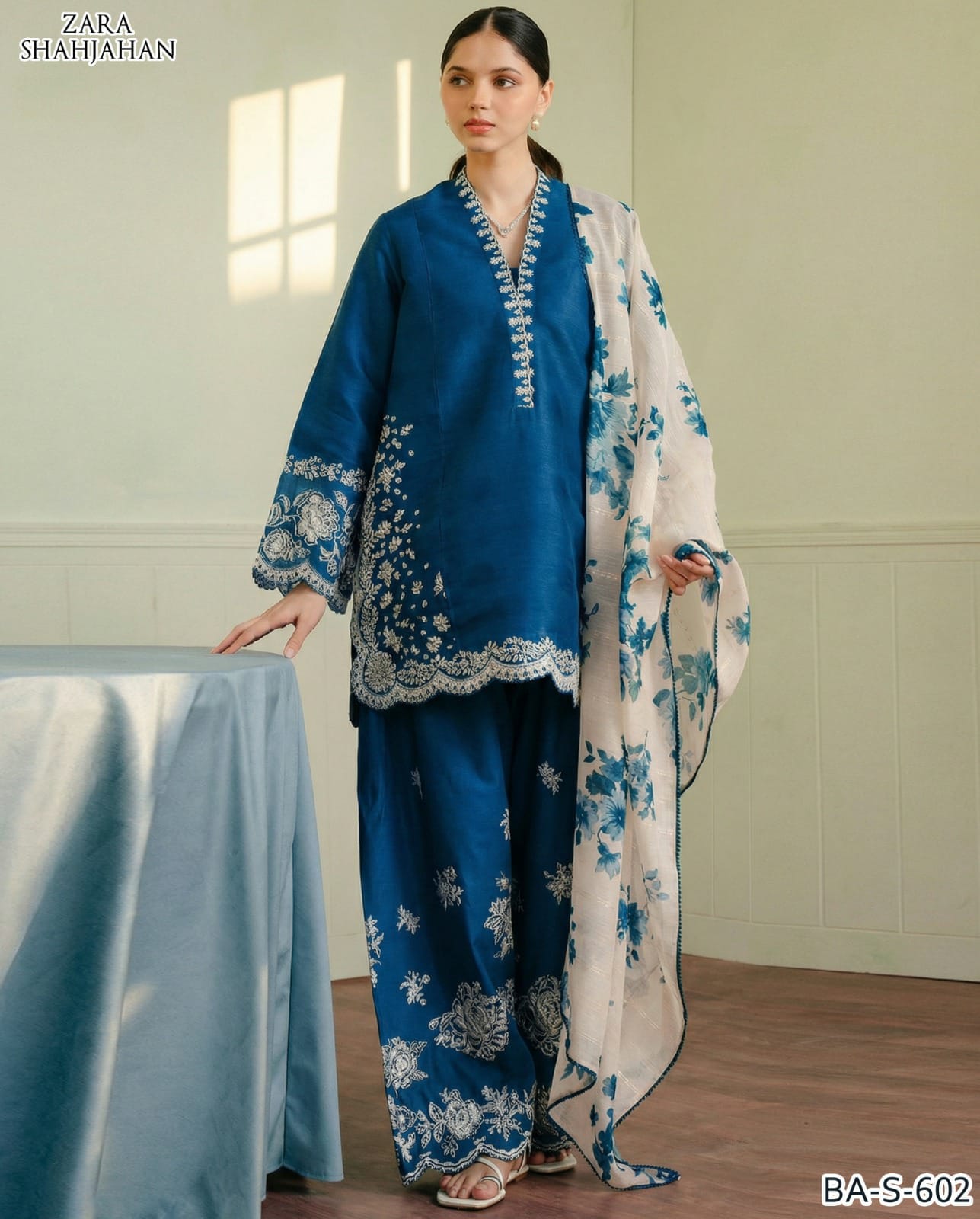 Zara shajahan embroidery lawn 3pc