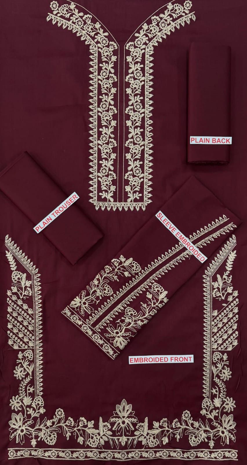 Sapphire embroidery lawn 2pc