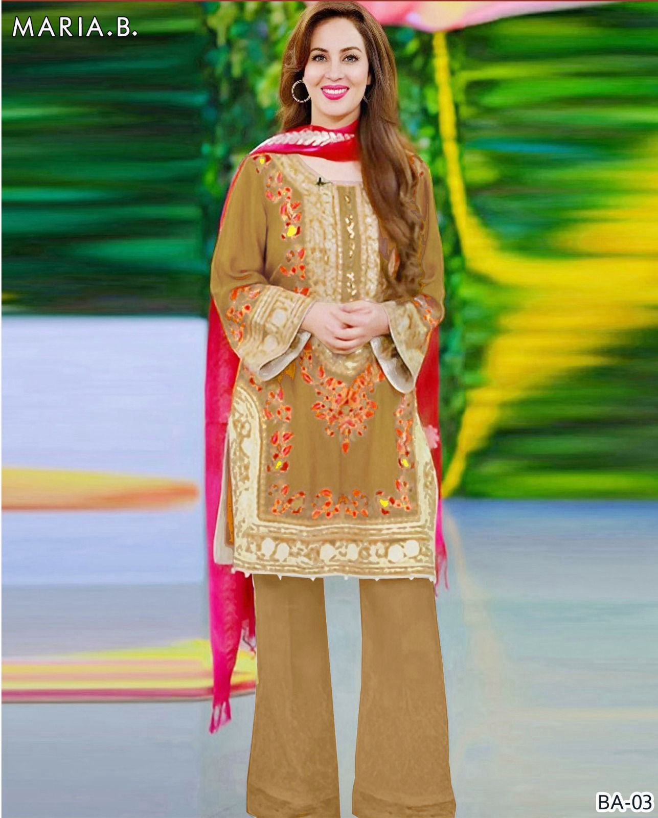 Maria.B embroidery lawn 2pc