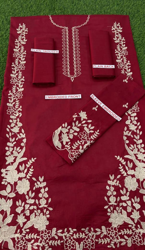Azure embroidery lawn 2pc