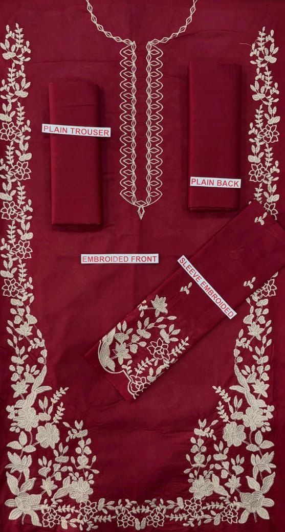 Azure embroidery lawn 2pc